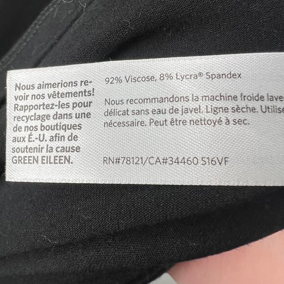 Eileen Fisher Black Sleeveless Jersey Midi Dress Size M - Picture 3 of 6